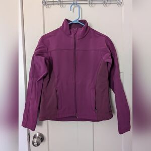 L.L. Bean Misses' Jacket - Soft Fleece Shell, Size Small, Deep Fuschia, Full Zip